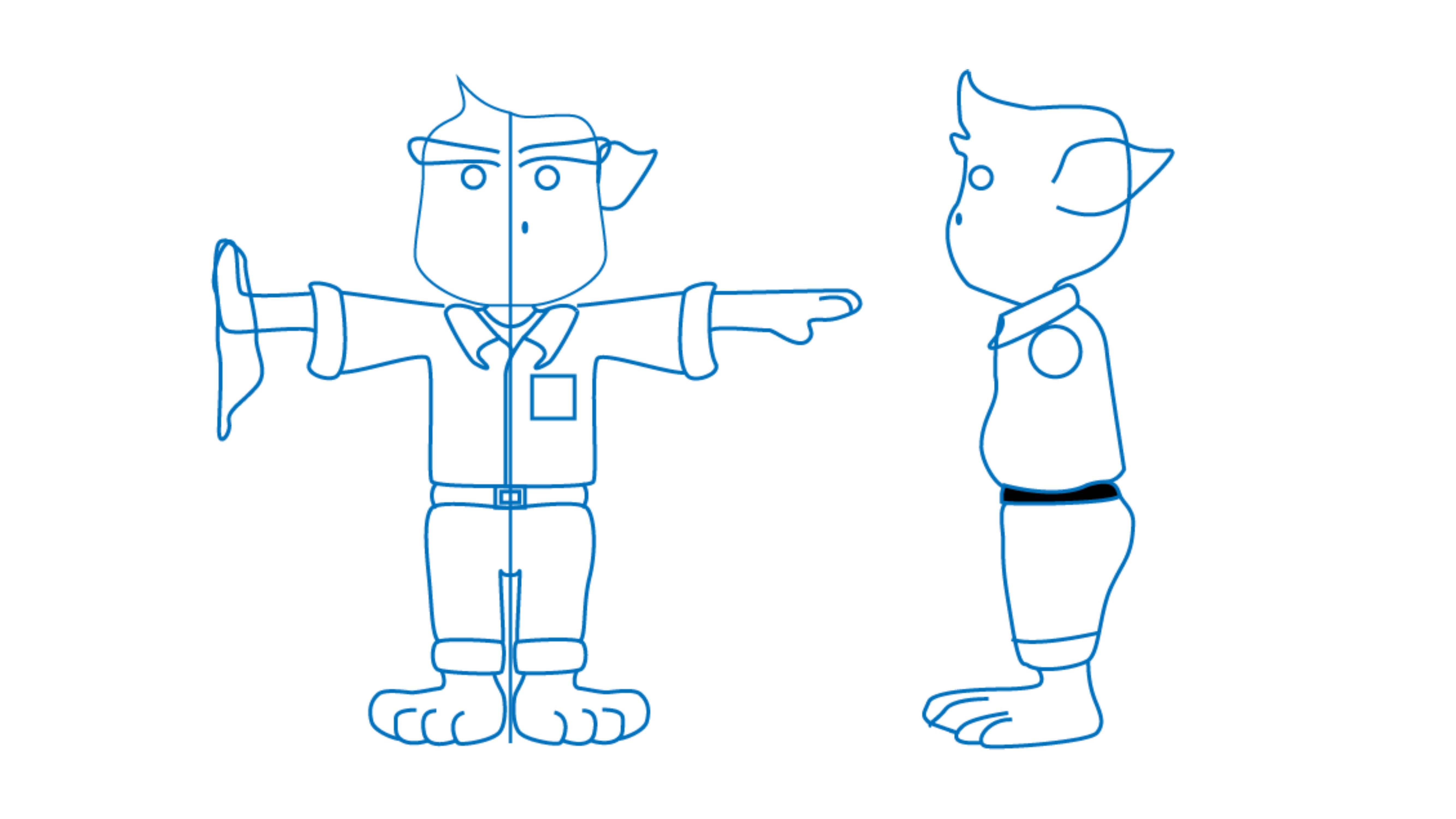 Desk Elf — model sheet
